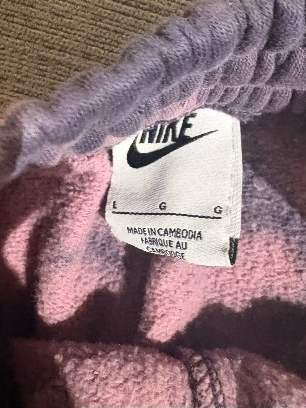 Nike Club Fleece Girls Boys Purple Tie Dye Sweatpants Joggers Large L